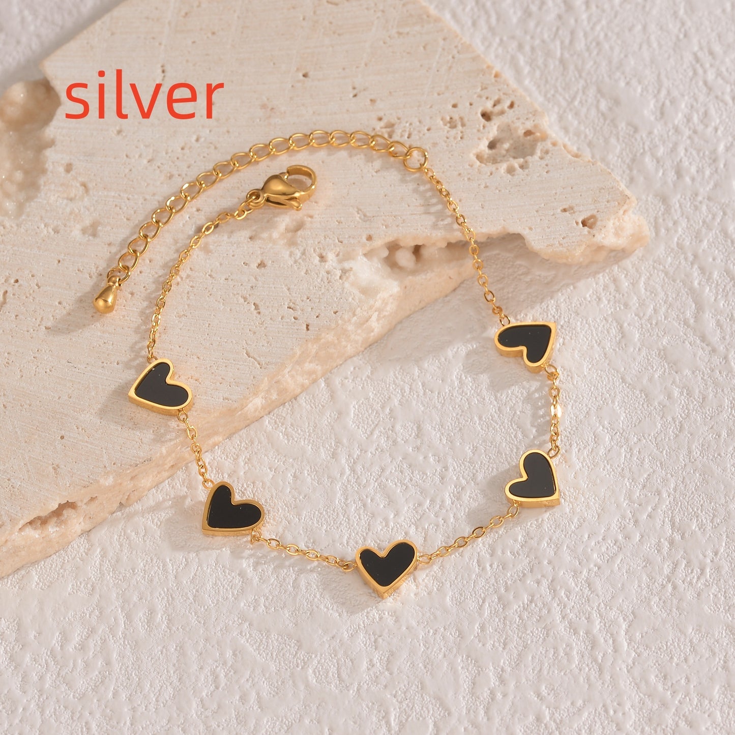 Ins Love Bracelet Stainless Steel Dripping Heart Bracelet Fashion Valentine's Day Jewelry Gift